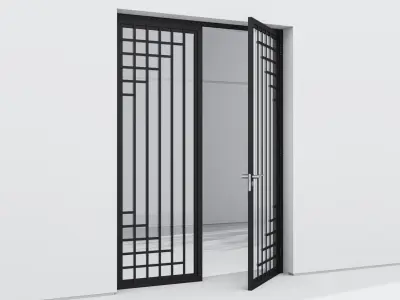Aluminium door 239 3D model