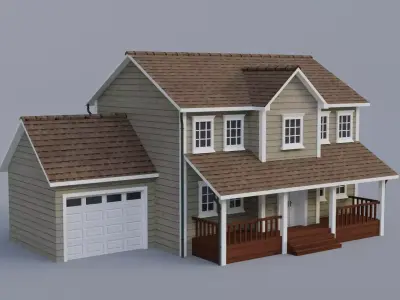 Low Poly house 5 Low-poly 3D model