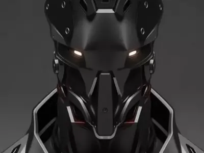 Cybernetic Titan Advanced Exoskeleton Warrior Low-Poly 3D Low-poly 3D model