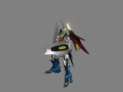 Attacker Gundam B 12 3D model