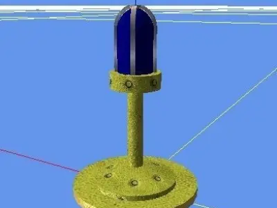 Edge Light Blue Low-poly 3D model