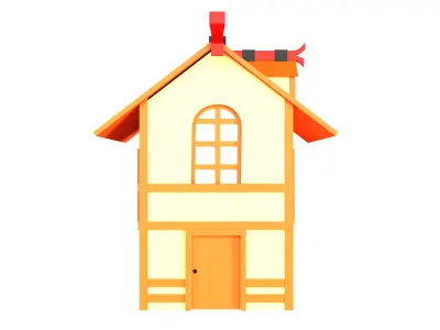 Low poly house 3d design 3D model