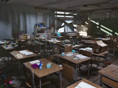 Abandoned classroom