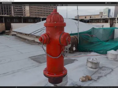 fire hydrant Low-poly 3D model 12