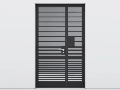 Aluminium door 37 3D model