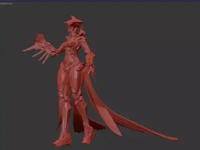 Celestia Prime The Mecha Goddess of Light 3D model
