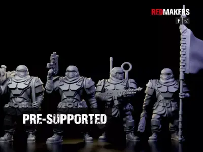 Alpha troops  - Command Squad of the Imperial Force 3D print model