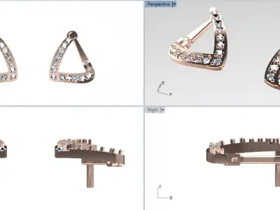Light weight earrings 3D print model