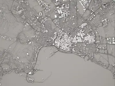 Cityscape and port Italy 3D model