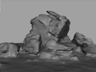 ROCK 25 Low-poly 3D model