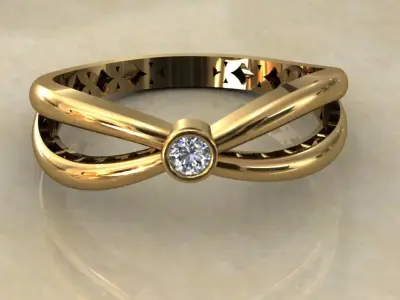 Women Wedding Engagement Ring 6 3D print model