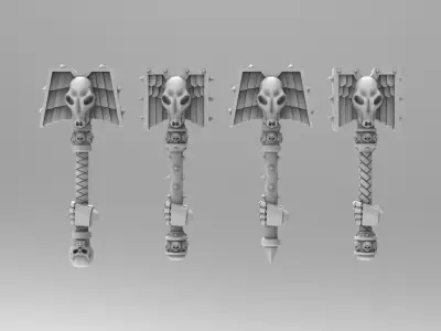Wolf Priest Rods of Office - Standard And Next Gen Hands 3D print model