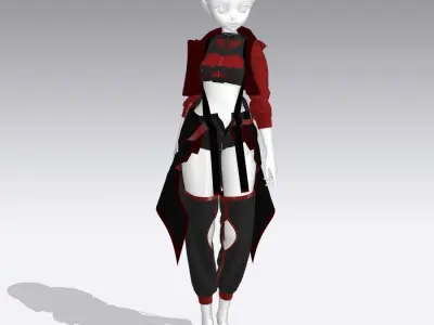 Sci fi anime Blender And Clothing 3D model