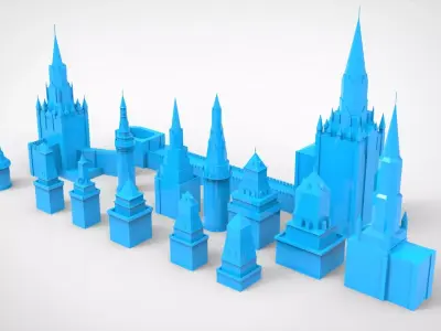 Tower collection 3D model