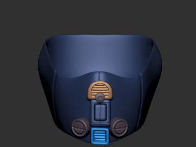 gas mask helmet scifi high poly sculpt 3D model ver 4 3D model