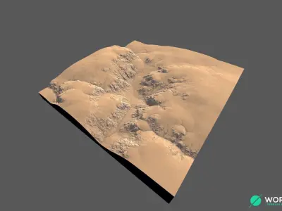 Canyon Cliff 01 3D model