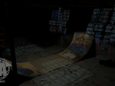 Warehouse Environment Low-poly 3D model