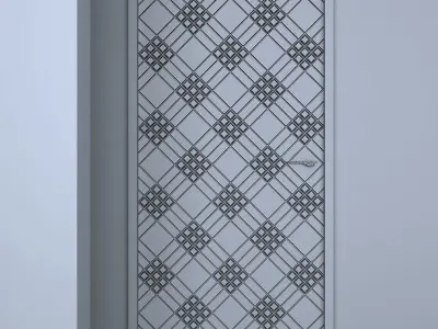 Door Wood Low-poly 3D model