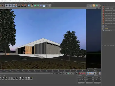 Night Sky Exterior HDRI  Corona Cinema4D scene 3D model