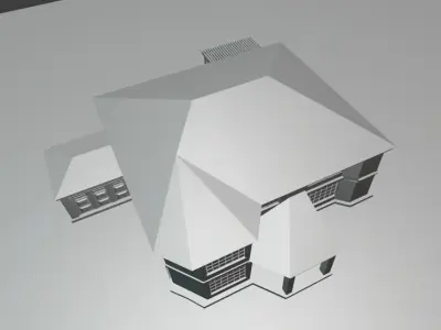 Suburban House mansionette 3D model
