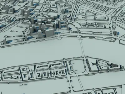 Rotterdam City Netherlands 3D print model