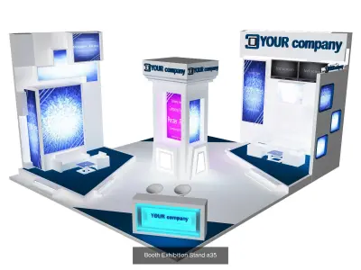 Booth Exhibition Stand G14 3D Model Pack