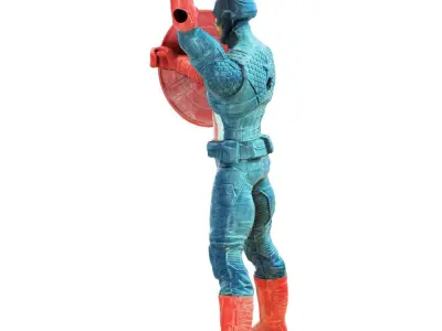 Toy Superhero Captain America 3D model