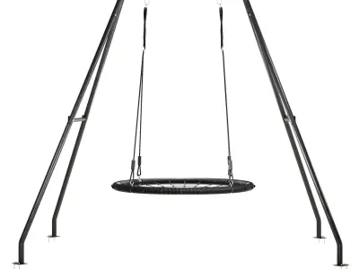 Garden swing 3D model 5
