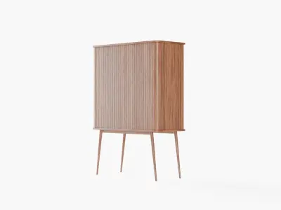 Bahut 2 sliding doors cabinet Wapong Series 3D model