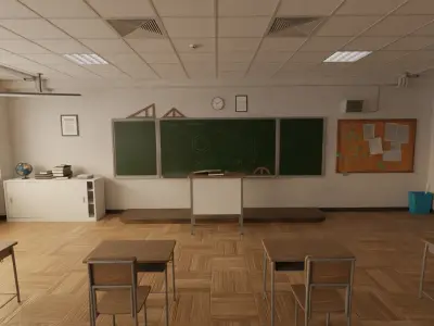School Classroom 3D model