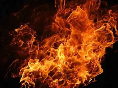 architecture 3D Model empty living room with fireplace 3D model