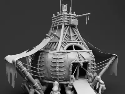 Fantasy Crab-like House 3D model