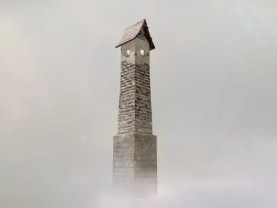 Medieval DRAGON Tower 05 Low-poly 3D model