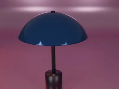 Side Table Modern Blue Lamp Free 3D print model