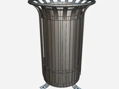 Rubbish Bin - Trash Can Low-poly 3D model