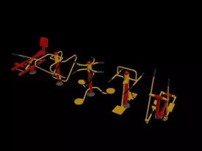 VARIUS set of exercise equipment Free 3D model
