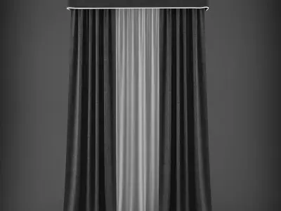 Curtain 3D model 285 Low-poly 3D model