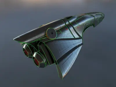 Spaceship  - Keeper - Basic Version Low-poly 3D model