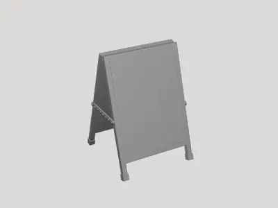 Basic A-Frame Stand - Geometry Only No Textures No Materials 3D model