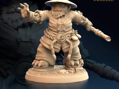 Panda Sentinel of the Golden Echo Set x3  3D print model