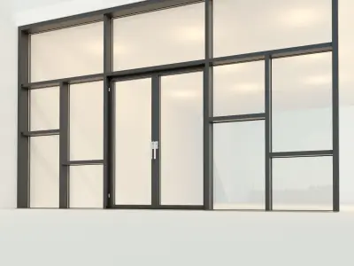 Panoramic glazing Stained glass 26 Low-poly 3D model