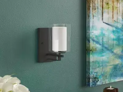 Alsip Light Rustic Bronze Armed Sconce 3D model