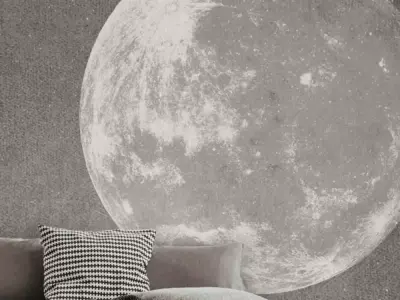 Lunar Halo Mural Wallpaper Texture Texture