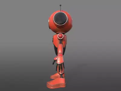 Robot Low-poly 3D model 8