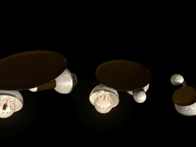 90s Lamps Set 3D model