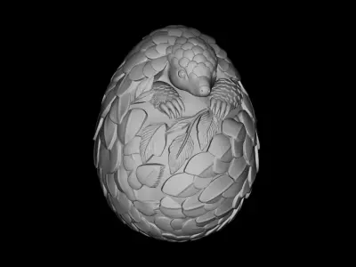 Wooden Armadillo Sphere STL 3D Print Model  3D print model