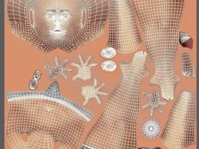 Cartoon High Poly Subdivision Avatar 009 Low-poly 3D model