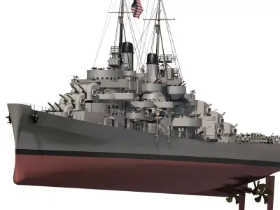 USS Oakland CL 95 3D model