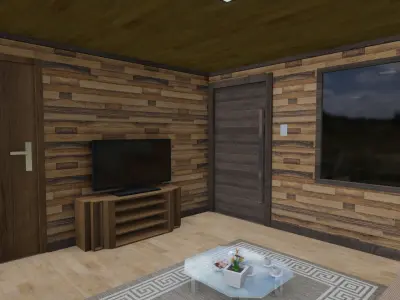 Modern House - Interior Low-poly 3D model