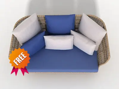 CANASTA 13 sofa  B B Italia Free 3D model